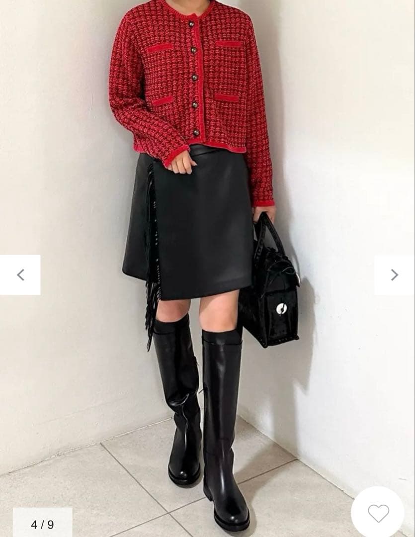 今期☆diagramツイードニットカーディガンgrace continental