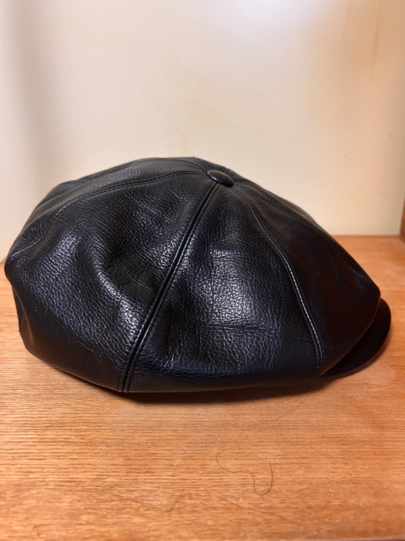 GANGSTERVILLE レザー・キャスケット / BLACK / カウハイド