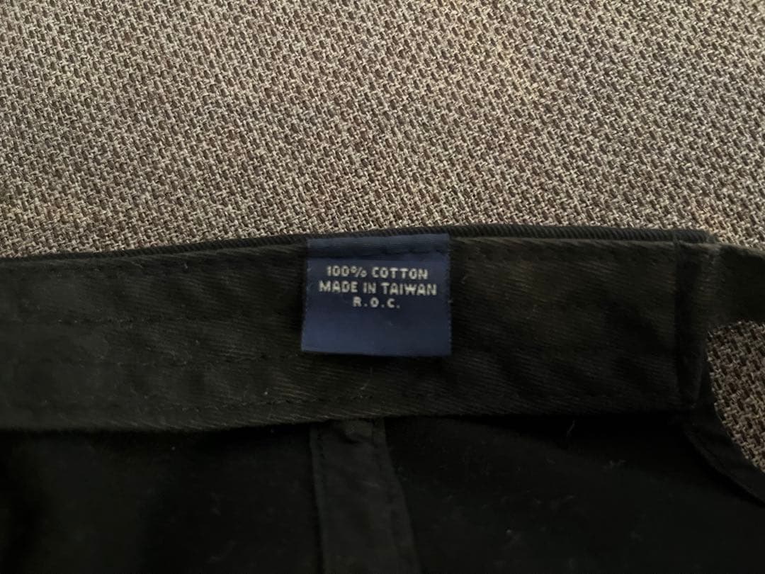 90s STUSSY 刺繍 キャップ 紺タグ ブラック オールドステューシー