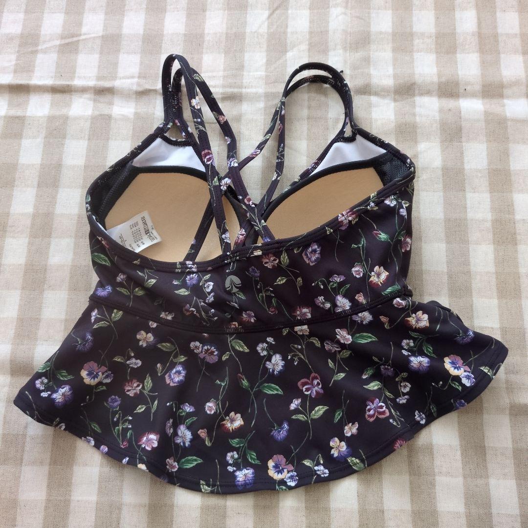 ヨガウェア パンジー柄トップス　上　Sサイズ