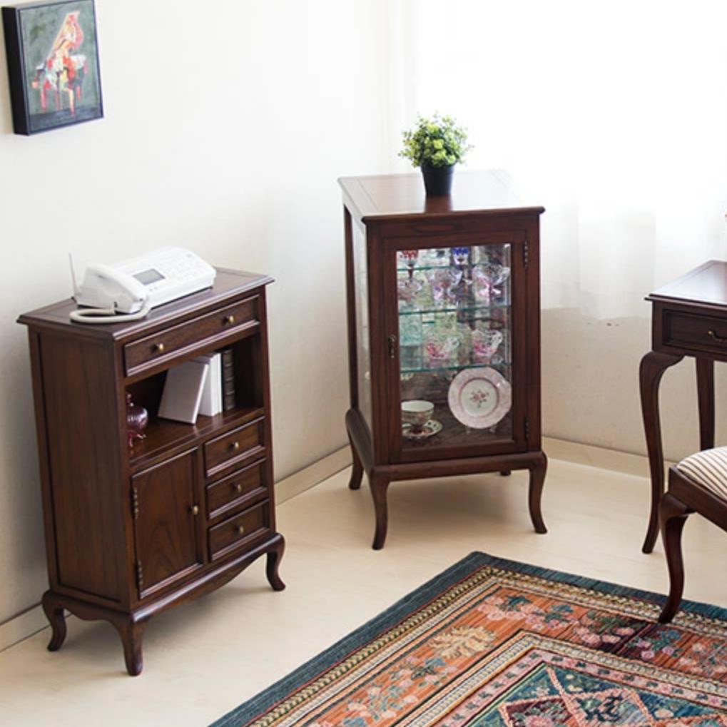 英国スタイル チェスト 電話台/FAX台 W60