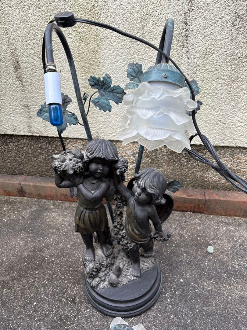 天使の置物ランプ　アンティーク