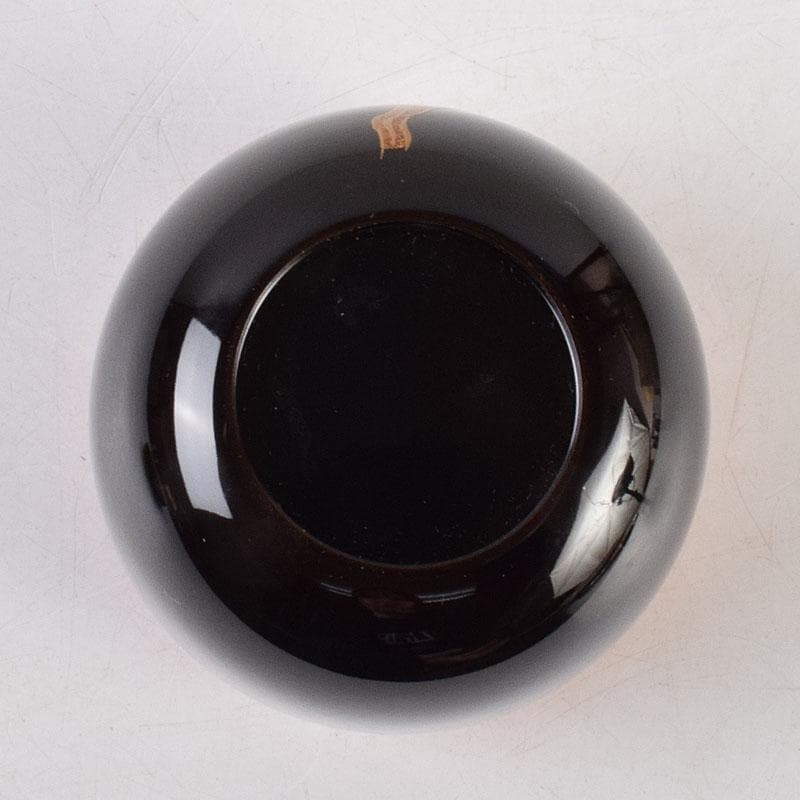 オオシモ　田中宗凌作　螺鈿装飾　縁金　南天　中棗　共箱　M　R9290