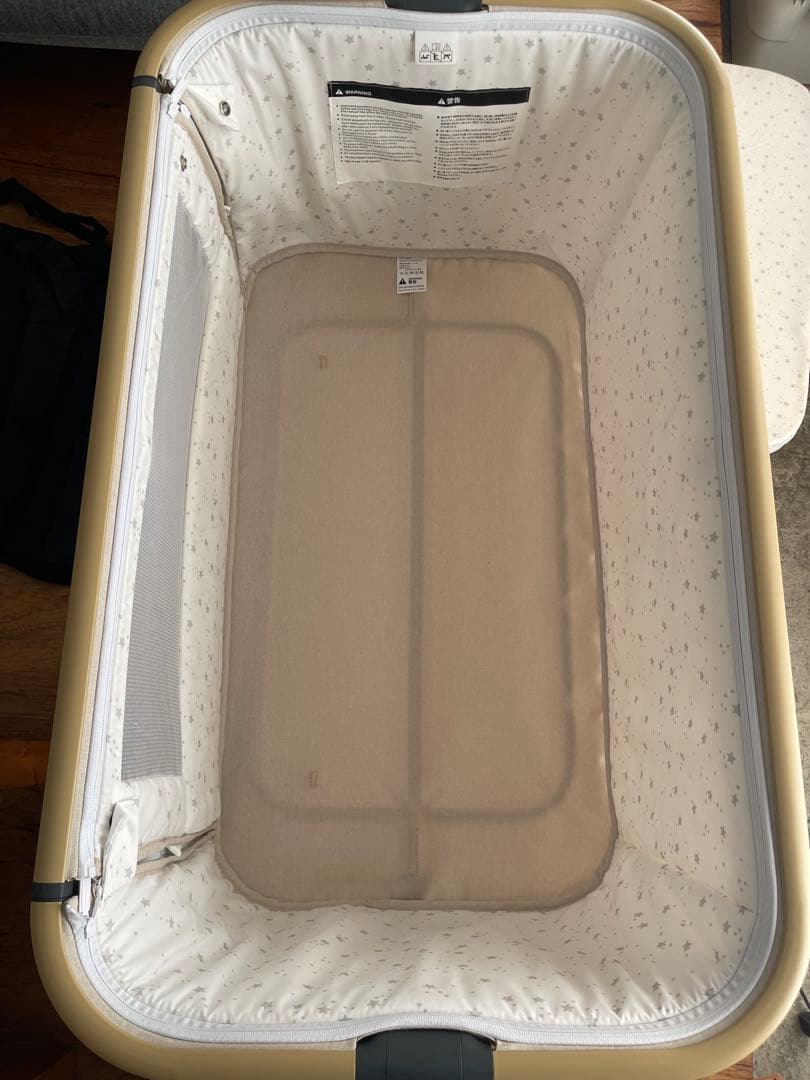 HZDMJ 折りたたみベビーベッド カーキ