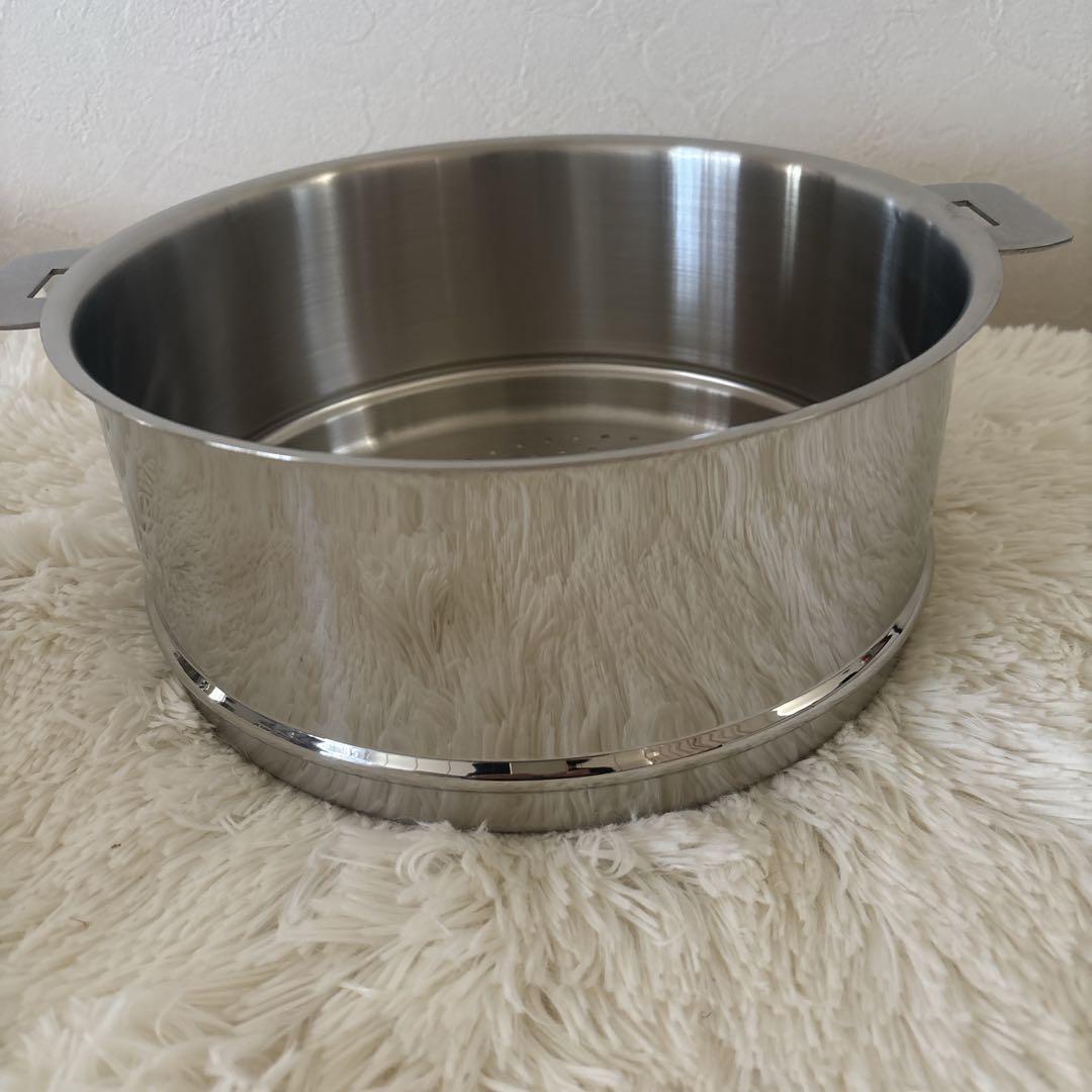 CRISTEL クリステル24cm 深鍋・蒸し器・クッキングバスケット4点セット