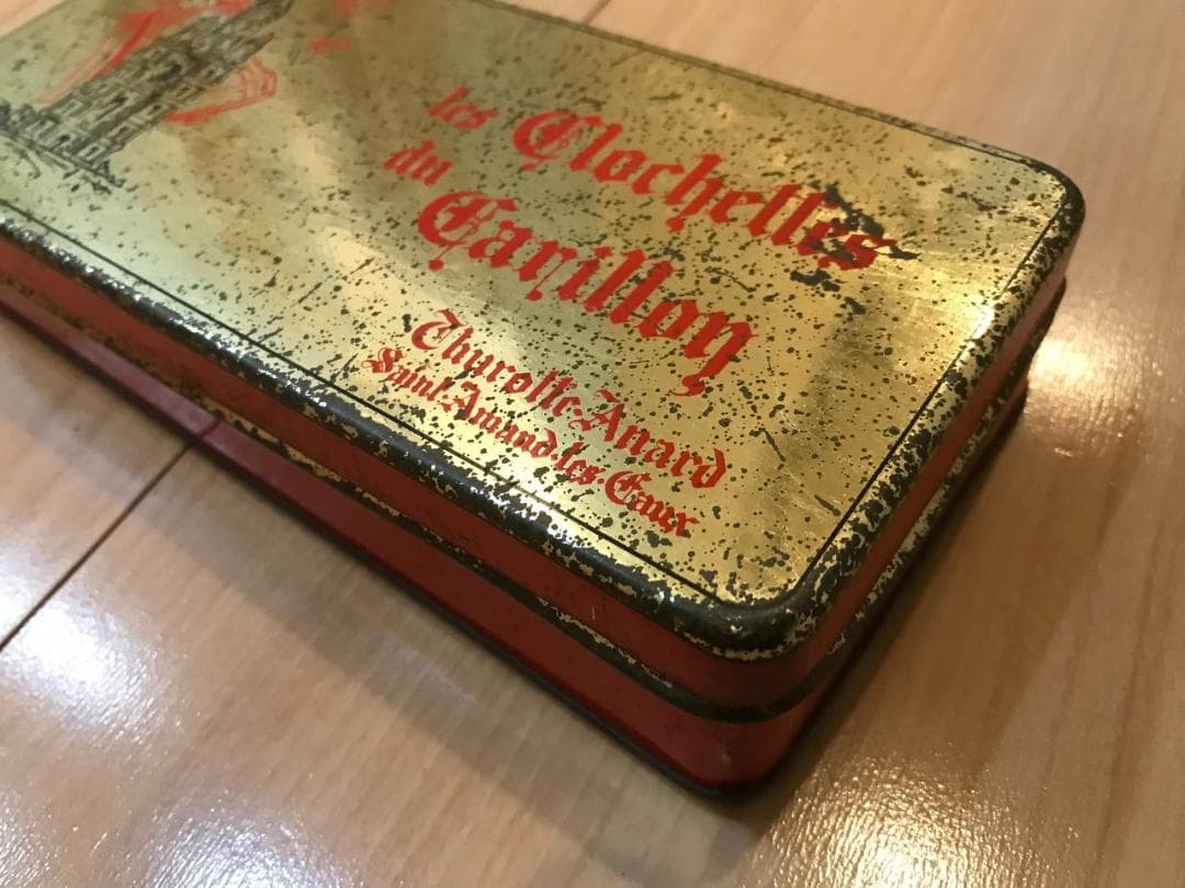 ブリキ缶　【レア！】年代不明　フランス　カリヨンの鐘