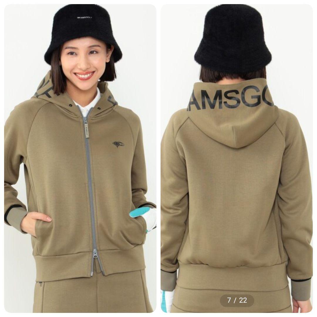 【ビームスゴルフ】オレンジレーベル フードロゴパーカー ストレッチ ダブルジップ