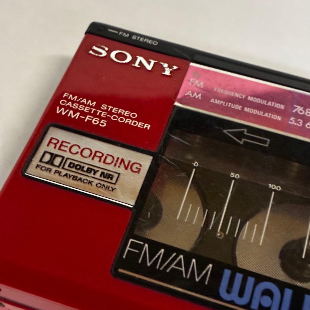 SONY WM-F65 ウォークマン 本体 赤色 レトロ 現状品
