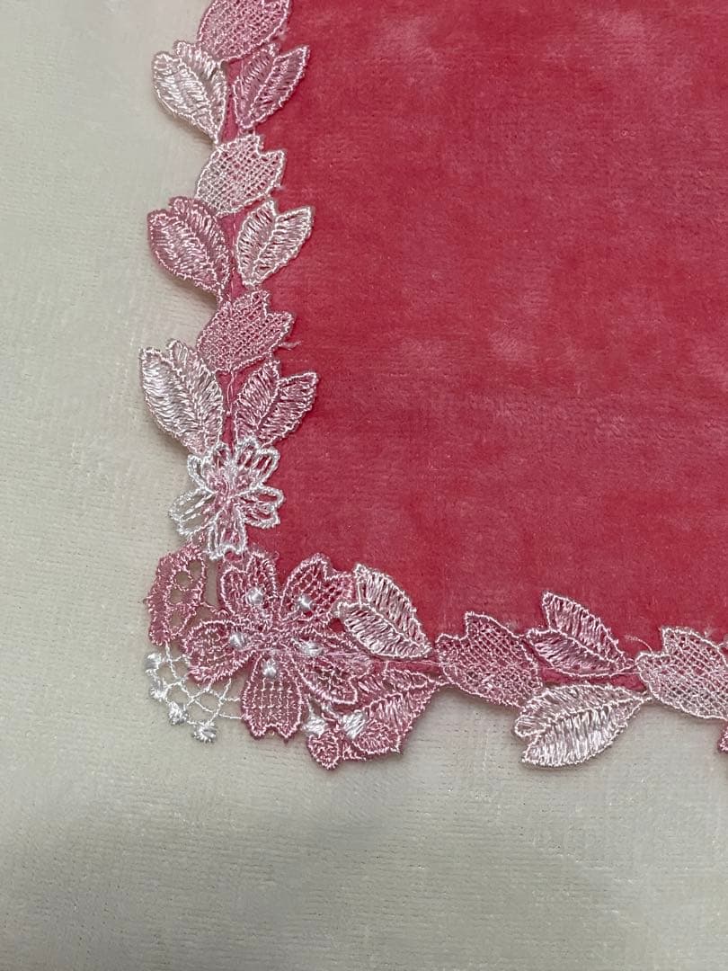 近沢レース　ハンカチ　婦人画報別注　春爛漫　桜便り　桜ひらひら　5枚セット