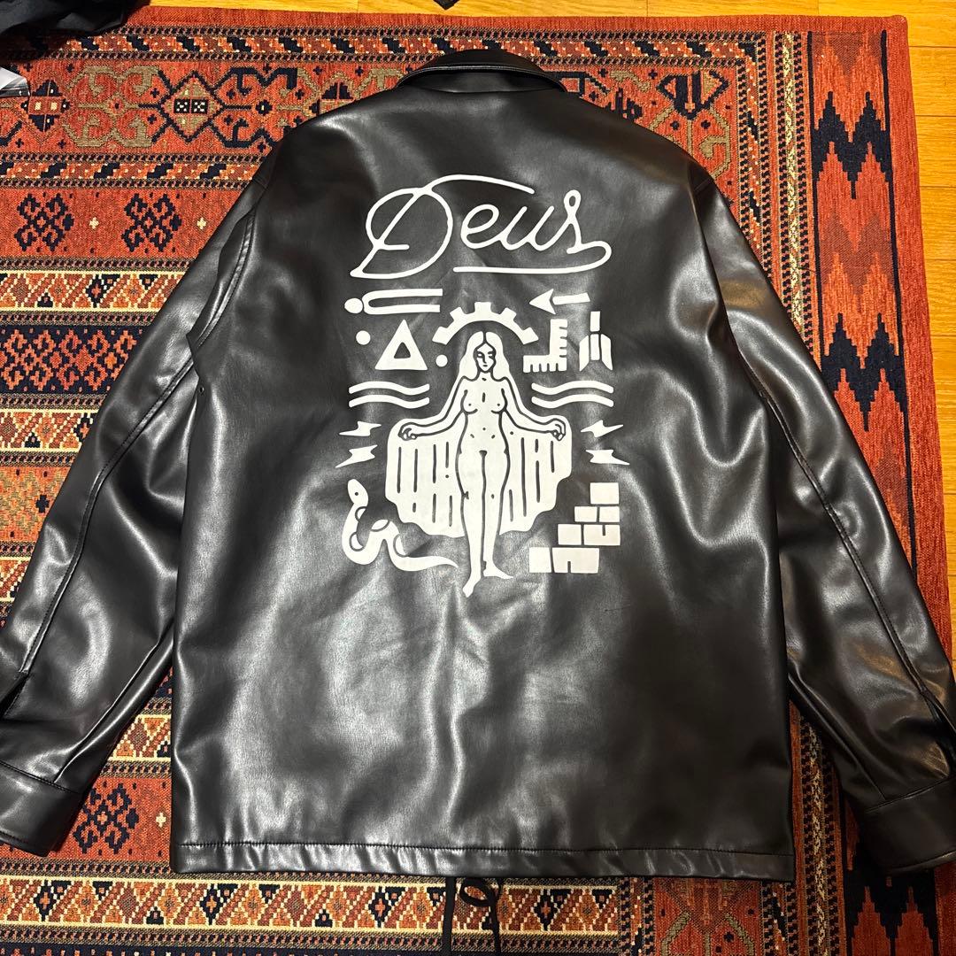 s*き様 【美品】デウスエクスマキナ　フェイクレザー　コーチジャケット