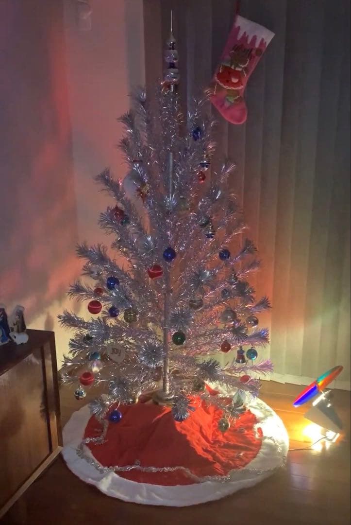 希少　美品　1950-60年代製　PomPomアルミクリスマスツリー　6フィート