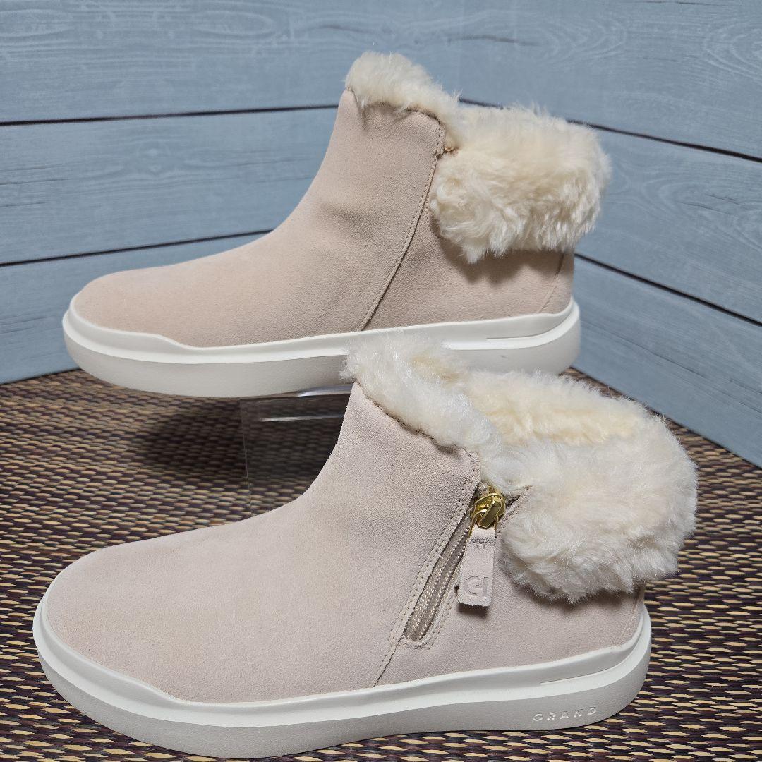 新品未使用　コールハーン　ショートブーツ　ムートン