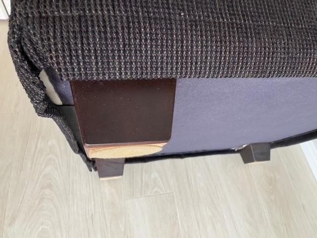 NOYES オットマン　黒　ファブリック