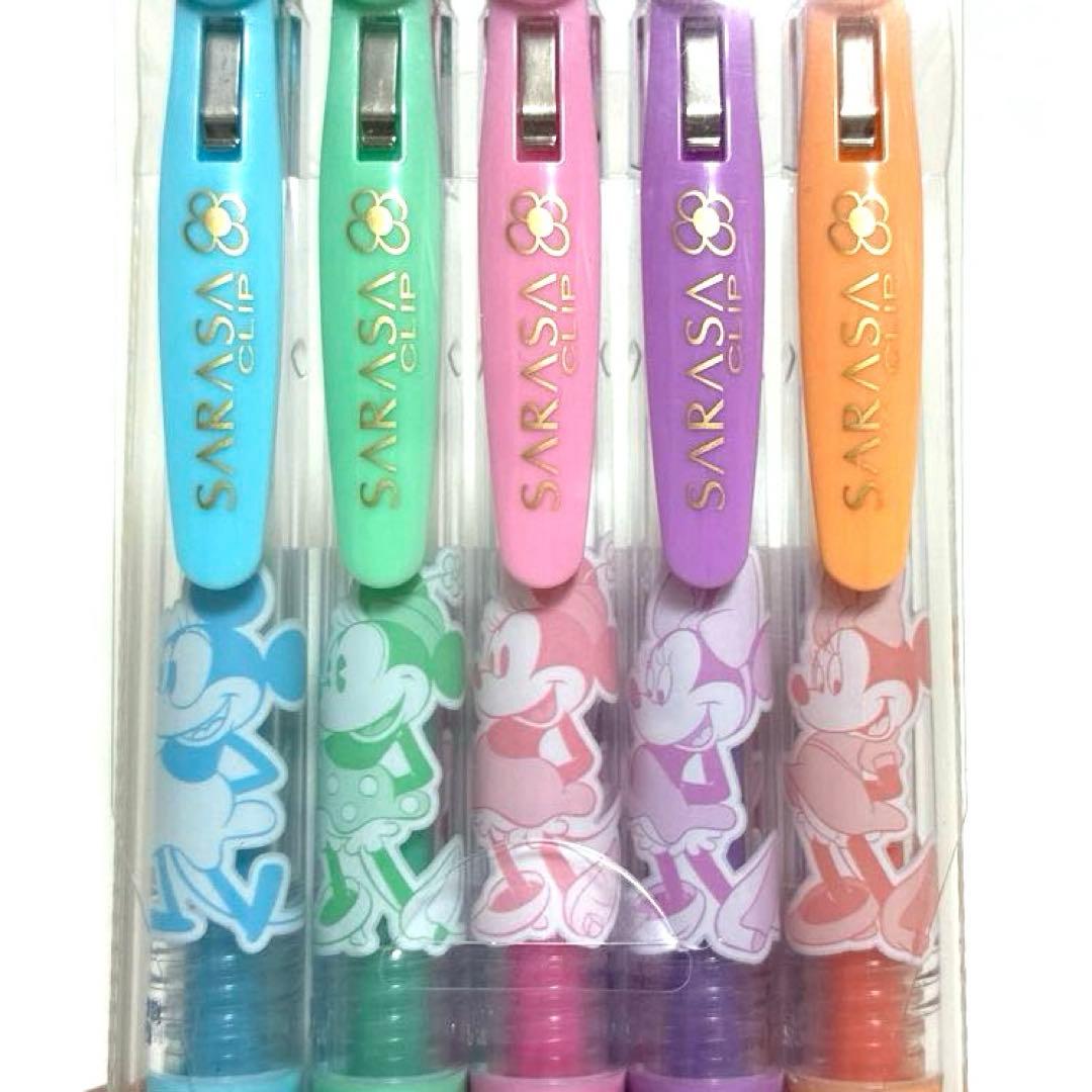 SARASA ミルクカラー ボールペン 5色セット　パステル　ディズニー　レア
