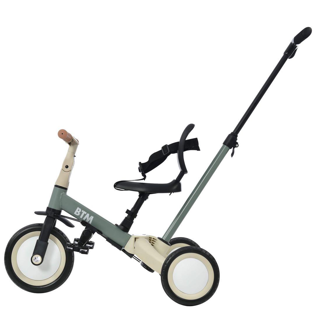 三輪車 子供用4in1 自転車 オリジナル 押し棒 ペダル コントロールバー付き