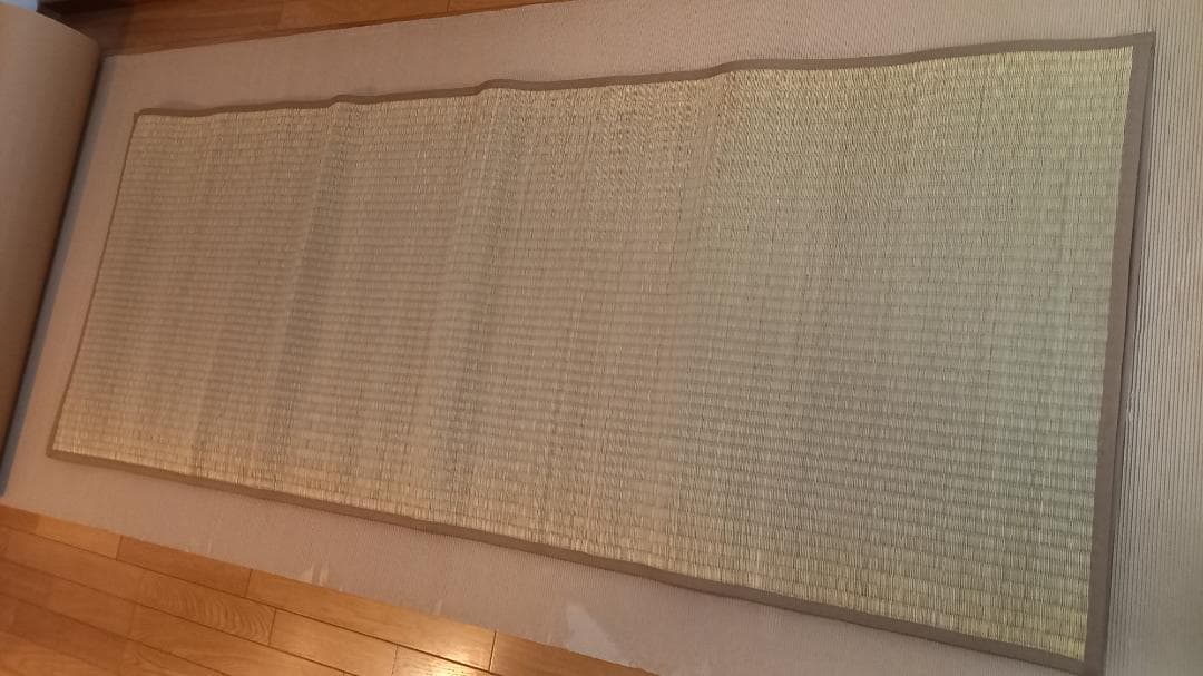 新品未使用　イケヒコ 沖縄ビーグ敷き 2枚はぎ（220×176cm）い草ラグ