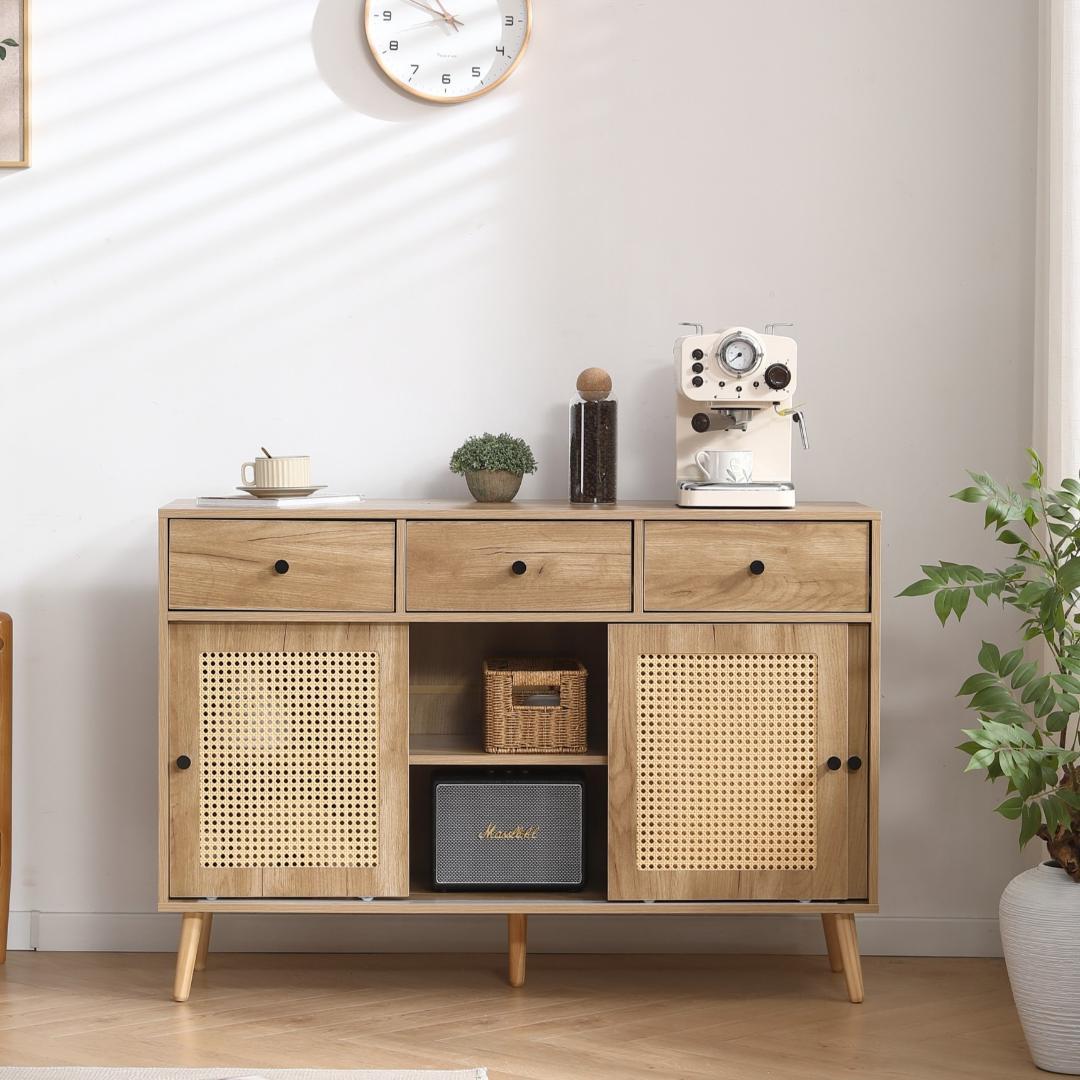 赤字価格！キャビネット収納棚 整理タンス 北欧 木目調 おしゃれ【ナチュラル】