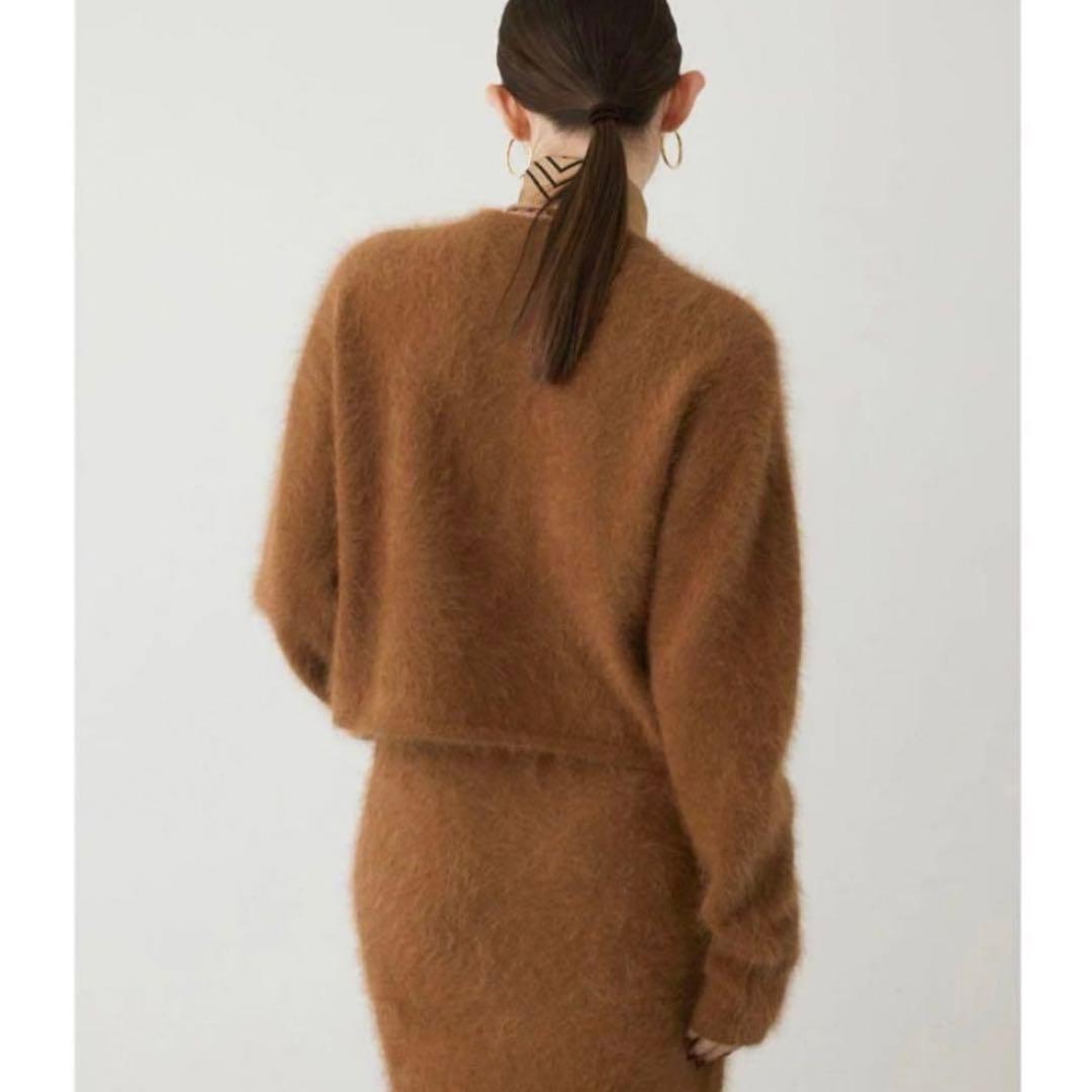 【THE PAUSE】ファーニットショートカーディガン