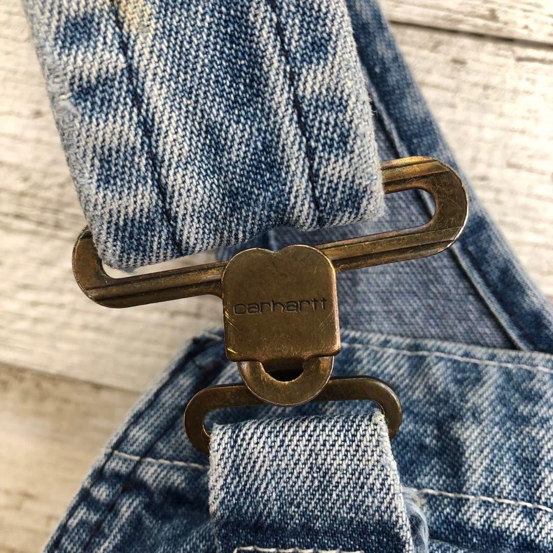 【k8912】USA古着カーハートデニムオーバーオールサロペットグランジフェード