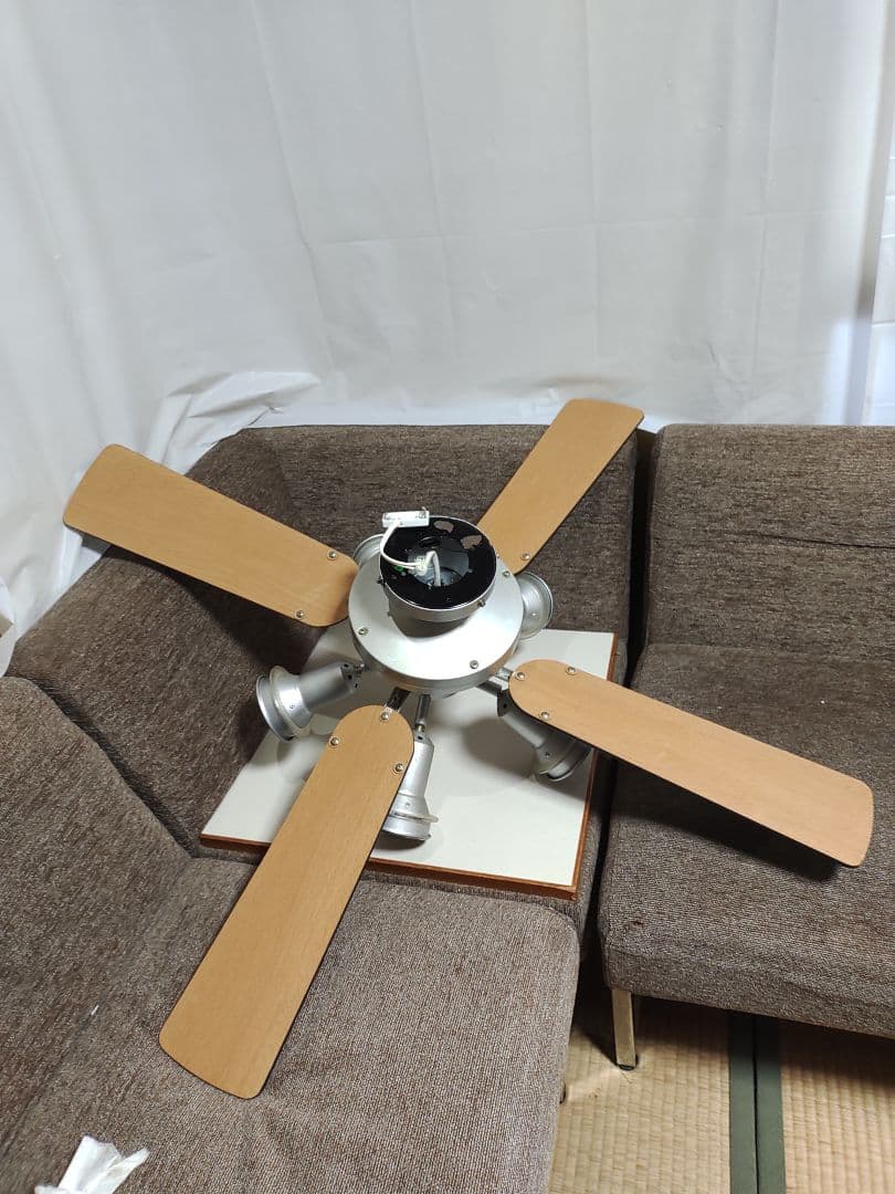 オーデリック シーリングファン 木製ブレード 5灯