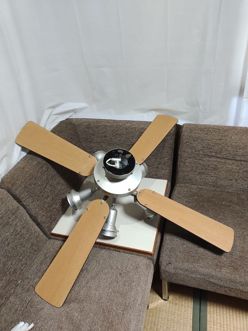 オーデリック シーリングファン 木製ブレード 5灯