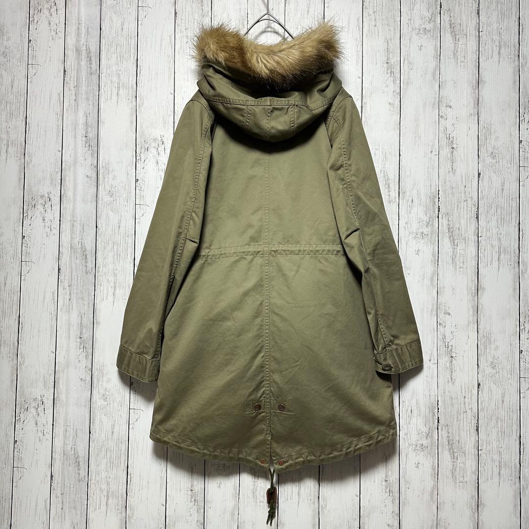 【FREDPERRY】モッズコート☆ユニオンジャック☆ライナーファー脱着可S〜M