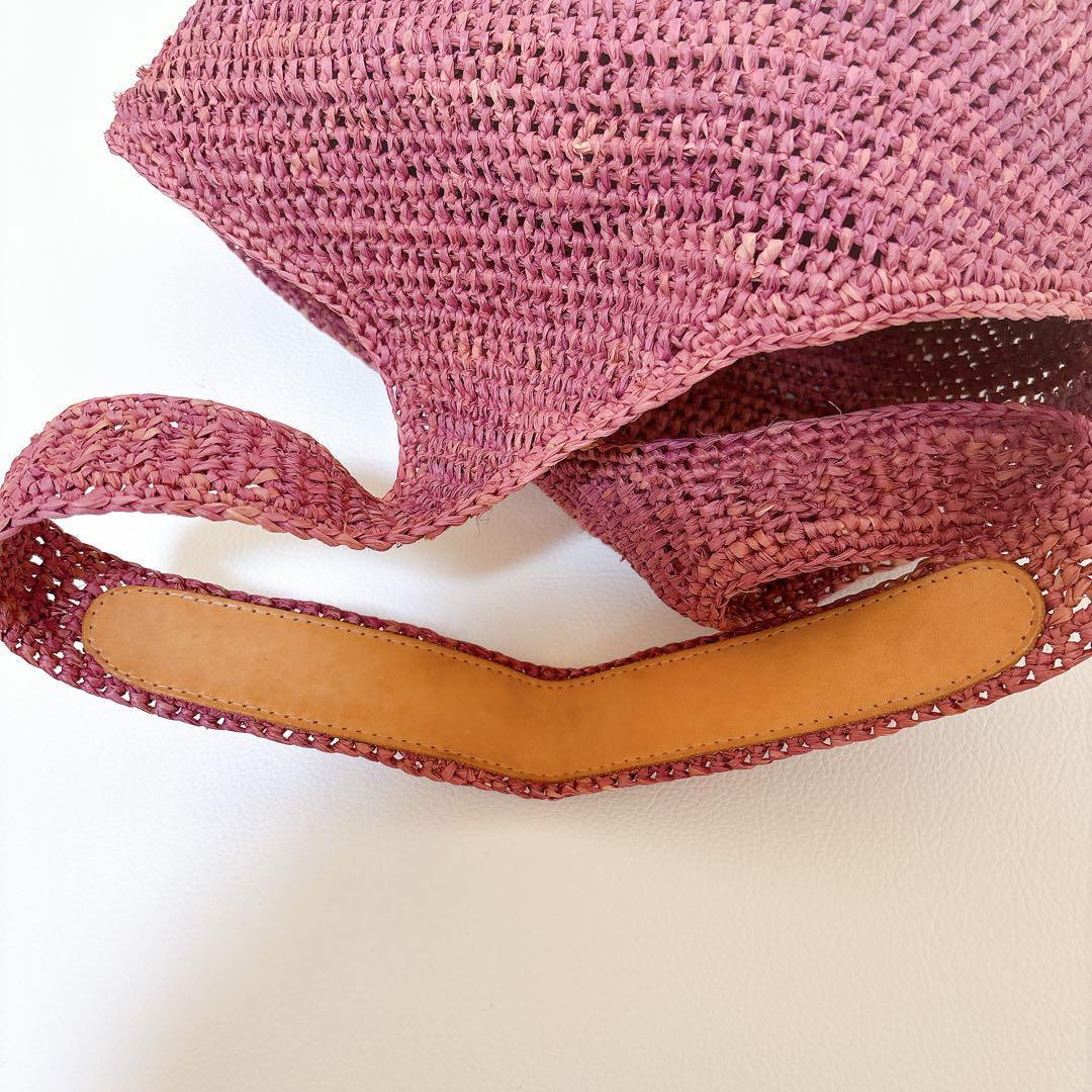 美品☆ヘレンカミンスキー CARILLO ラフィア ワンショルダーバッグ かご