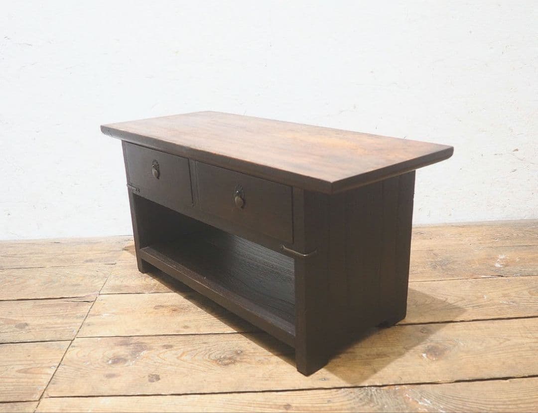 1314 ヴィンテージ センターテーブル　収納棚　レトロ　展示台　テレビ台　文机