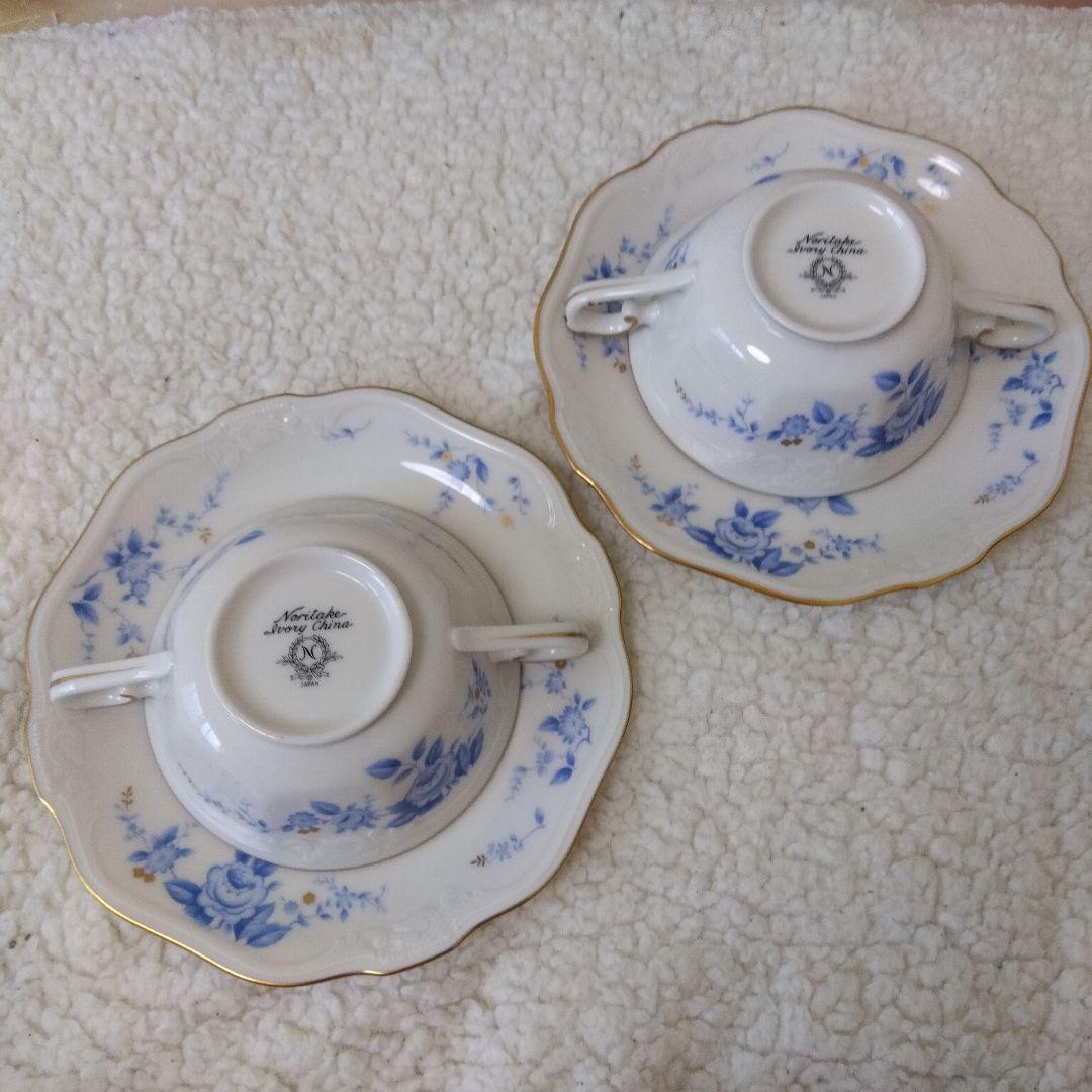 オールドノリタケ /アンティークノリタケ　金縁 スープC＆S２客セット