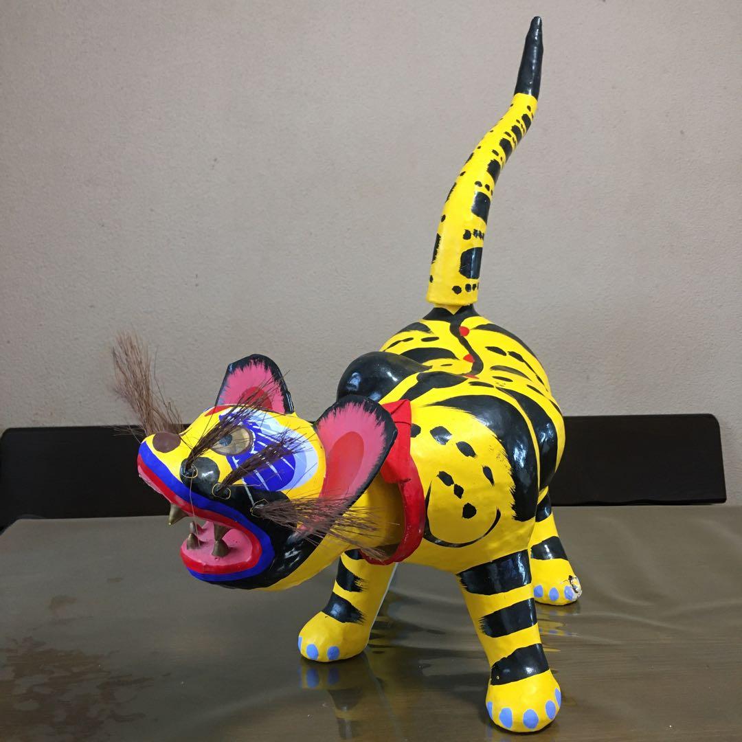 訳あり　出雲張子　高橋孝市作　首振り虎　張子虎　大