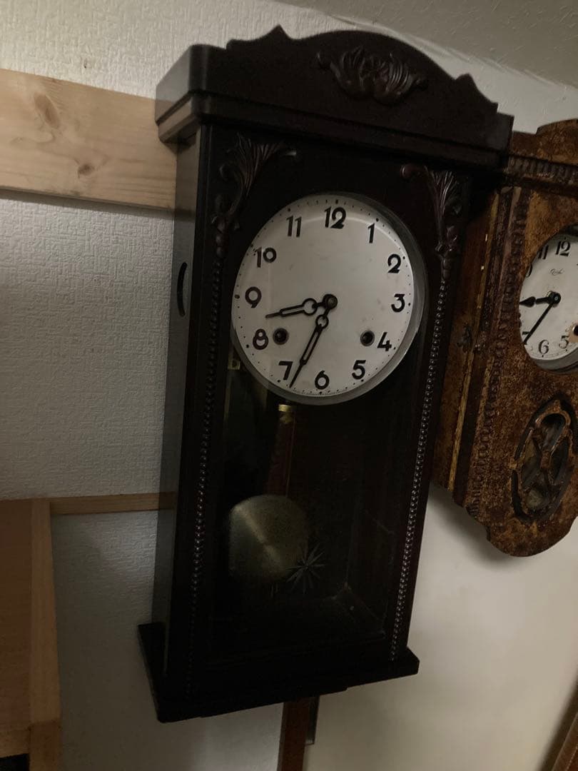 堀田時計 クラウンファン チンチャン打ち 数打ち式柱時計