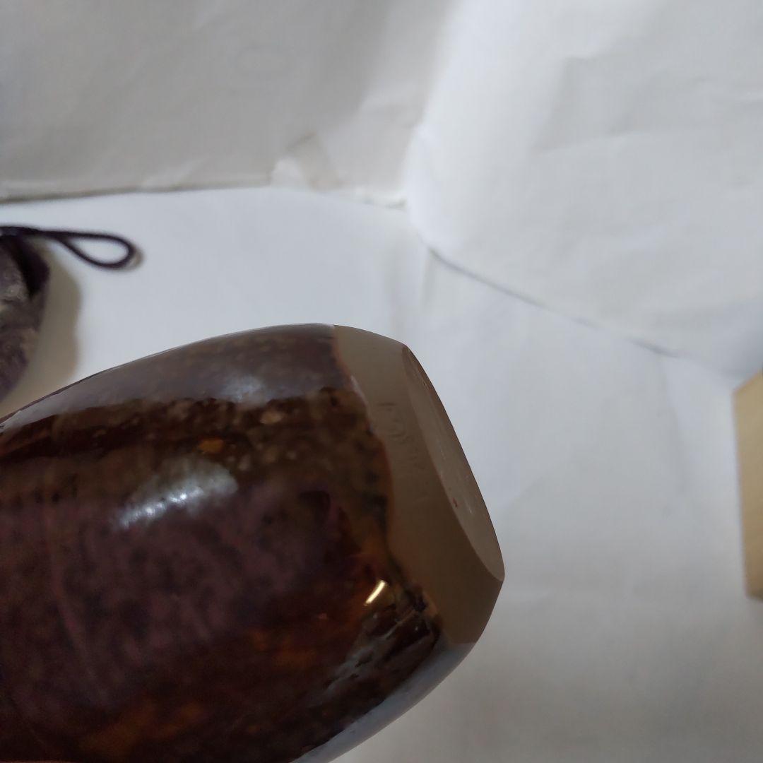 高取焼 亀井楽山 作 耳付茶入 仕覆 定家緞子 茶道具 共箱 茶入 新品 未使用