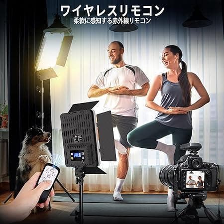 撮影用ライト 2パックLEDビデオライト 36W 調整可能 2700-6500K