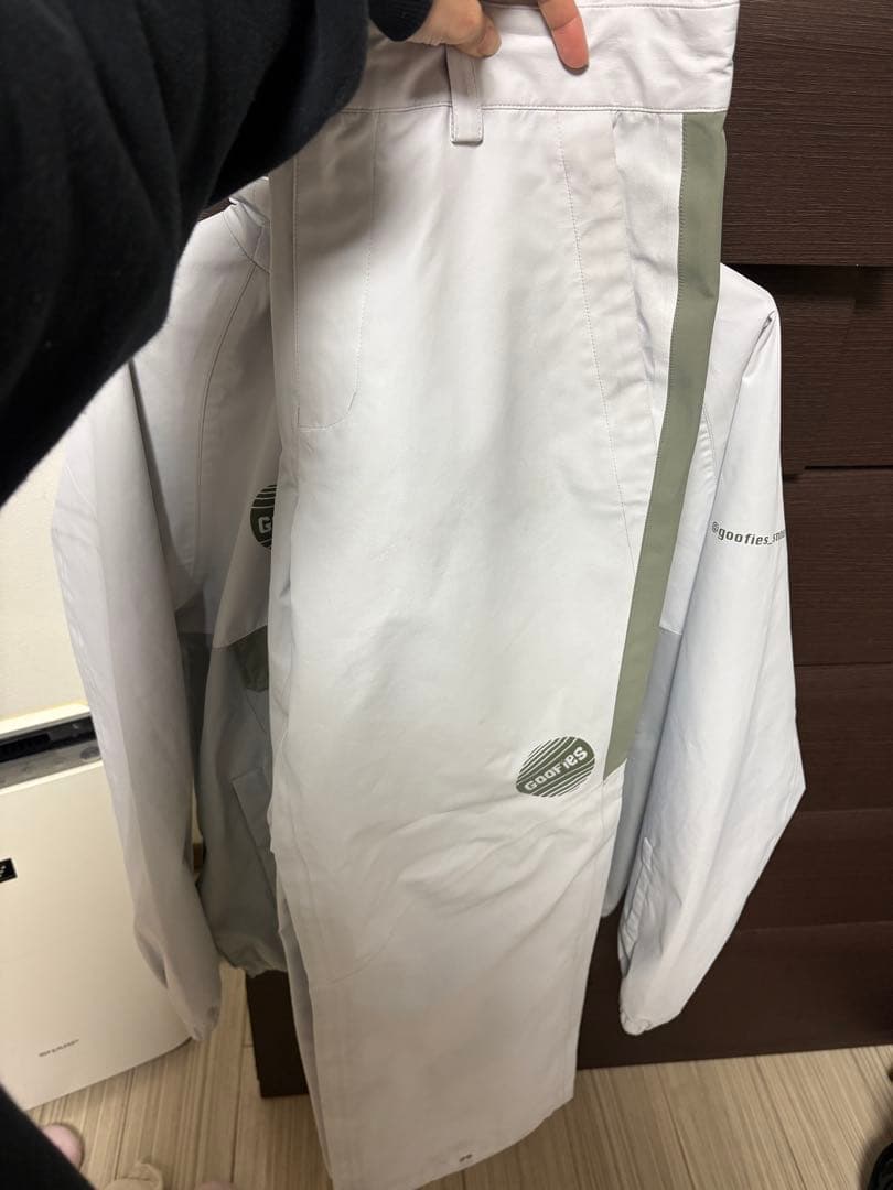 GOOFIES スノーボードウェア ホワイト/グレー