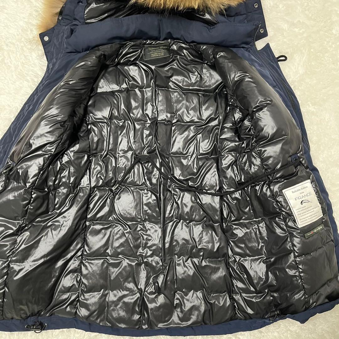 nano・universe 西川ダウン N-3B モッズコート L ネイビー