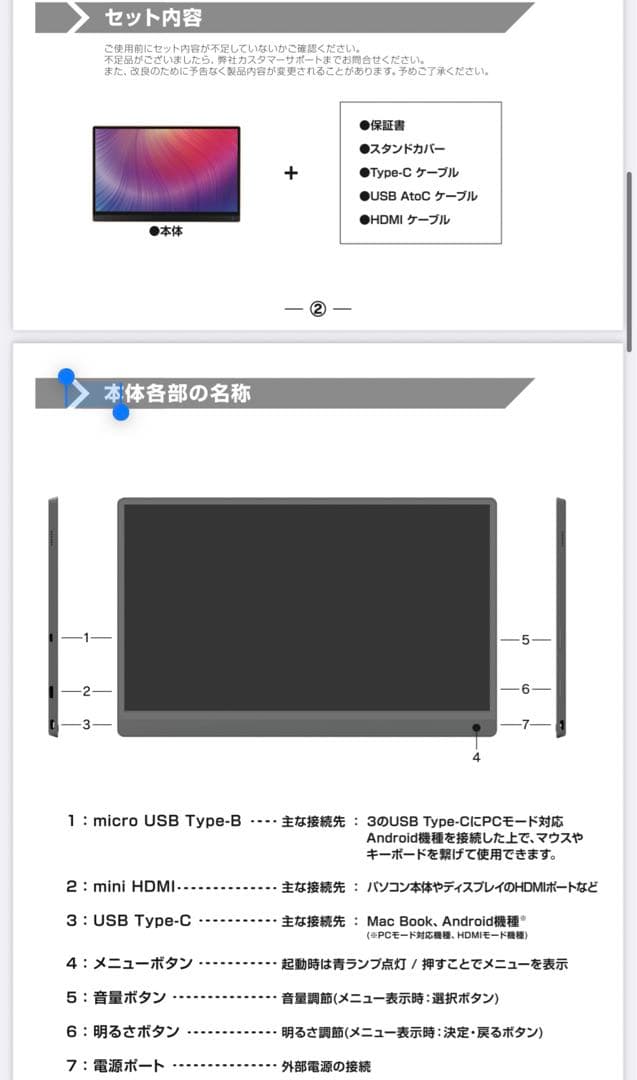 【新品未使用】15.6インチ　ポータブル　1920×1080 ゲーミングモニター