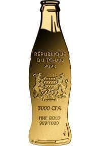 コカコーラボトル型金貨　1/1000oz　3000フラン