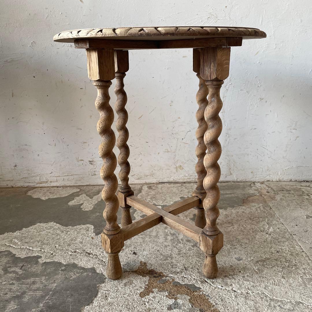 ビンテージ　サイドテーブル　ベッドサイドテーブル　花台　剥離