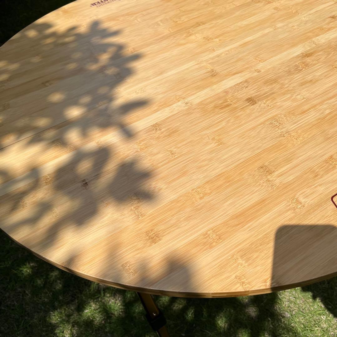 コールマン　コンフォートマスター　バンブーオーバルテーブル85