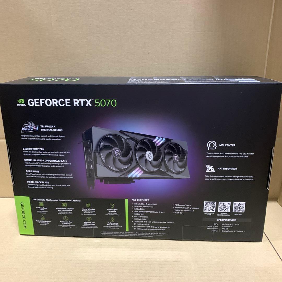 めい　新品　MSI RTX 5070 12G Gaming Trio OC