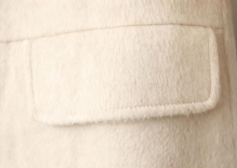 新品☆優しい雰囲気のカシミヤ混ウール ロングコート レディースロングコート