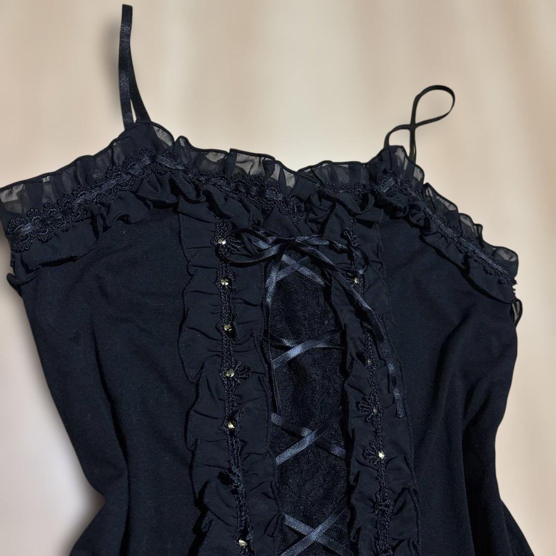 アクシーズファムy2k 平成ギャル フェアリーグランジ ビジュー　レース　リボン