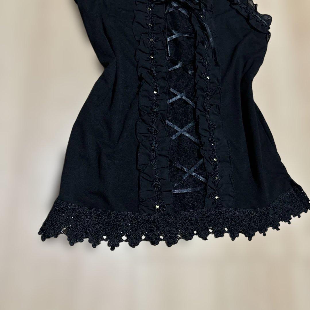 アクシーズファムy2k 平成ギャル フェアリーグランジ ビジュー　レース　リボン