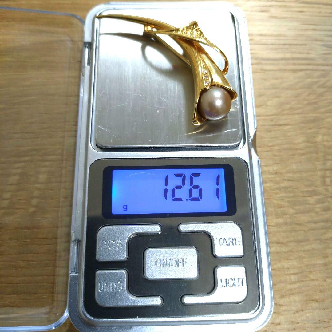 ★ままんれーぬ★　ゴールデンパール　ブローチ　重量12.61g