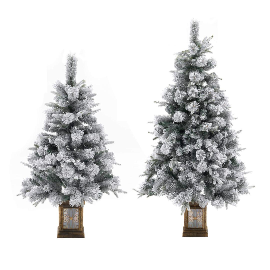 クリスマスツリー LED付 北欧 おしゃれ 高級感 雪化粧 150cm