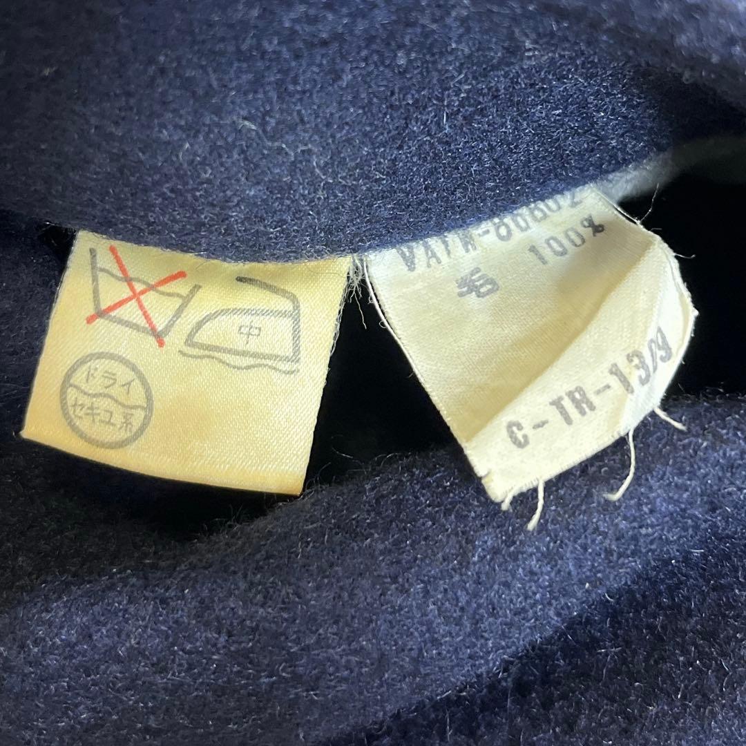 VANジャケット　ダッフルコート　ネイビー　M ヴィンテージ　ウール100%