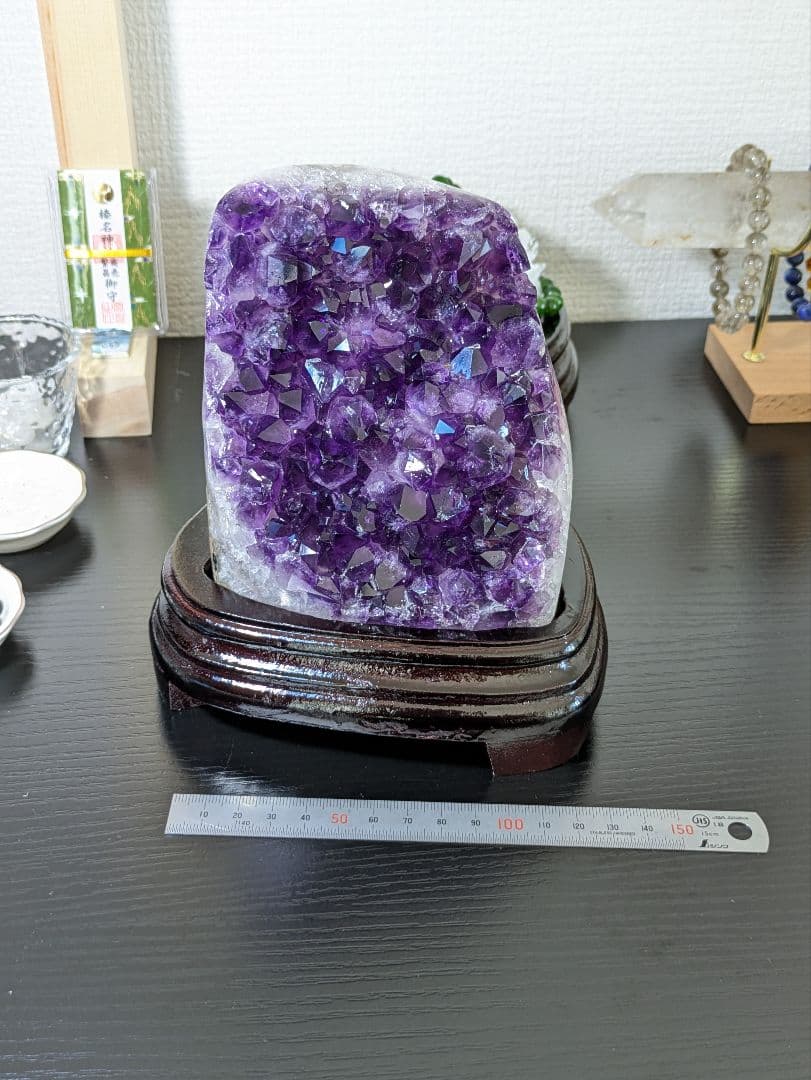 セール延長✨ 超高品質✨ アメジストドーム 木製台座付き