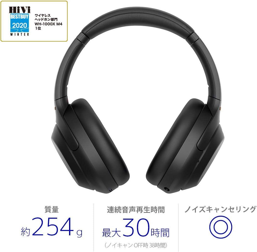 Sony WH-1000XM4 ワイヤレスノイズキャンセリングヘッドホン