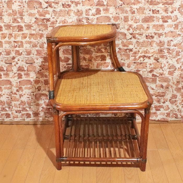 コーナーラック ラタン 籐家具 ナチュラルスタイル 棚 お洒落 214-1345