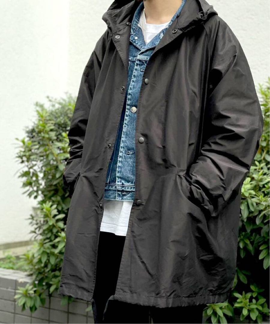 COMOLI 23AW コットンシルクフーデッドコート サイズ3 着用1回